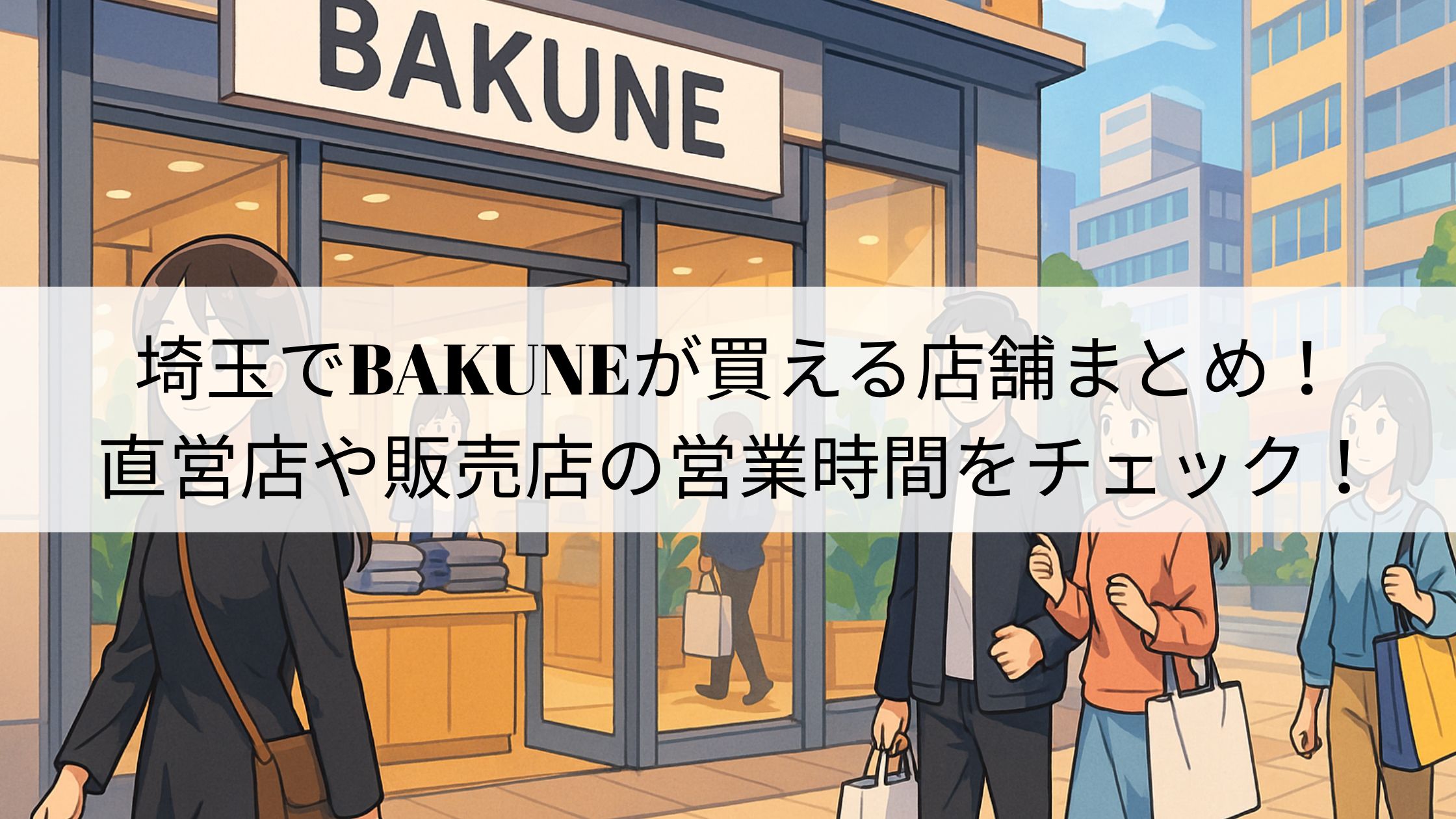 埼玉でBAKUNEが買える店舗まとめ！直営店や販売店の営業時間をチェック！