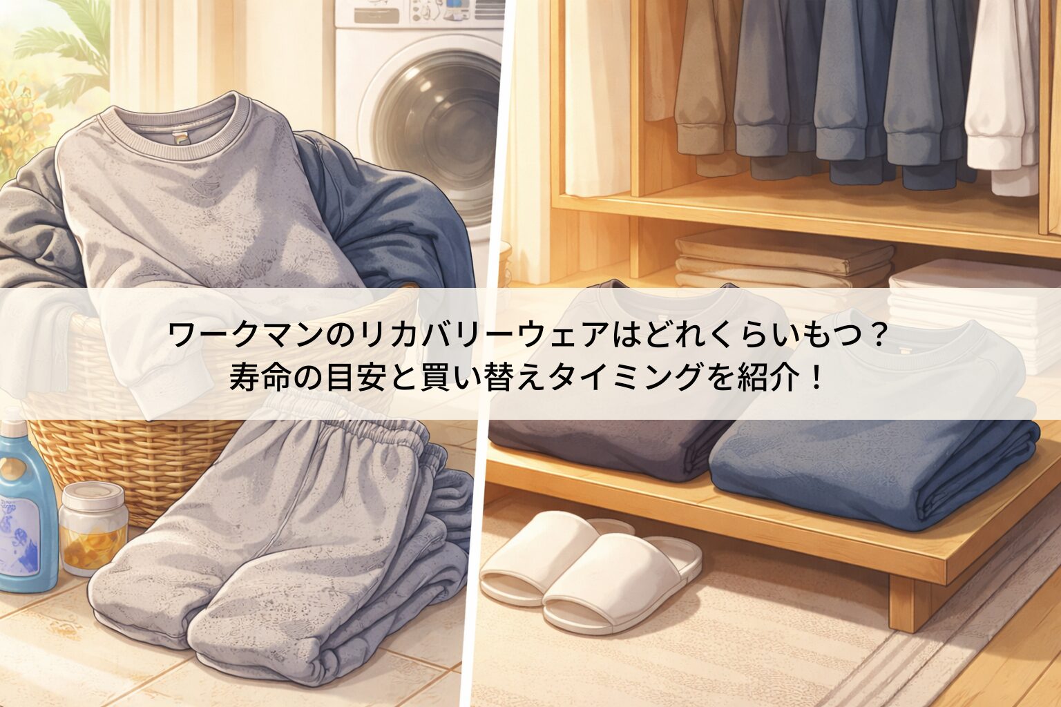 ワークマンのリカバリーウェアはどれくらいもつ？寿命の目安と買い替えタイミングを紹介！