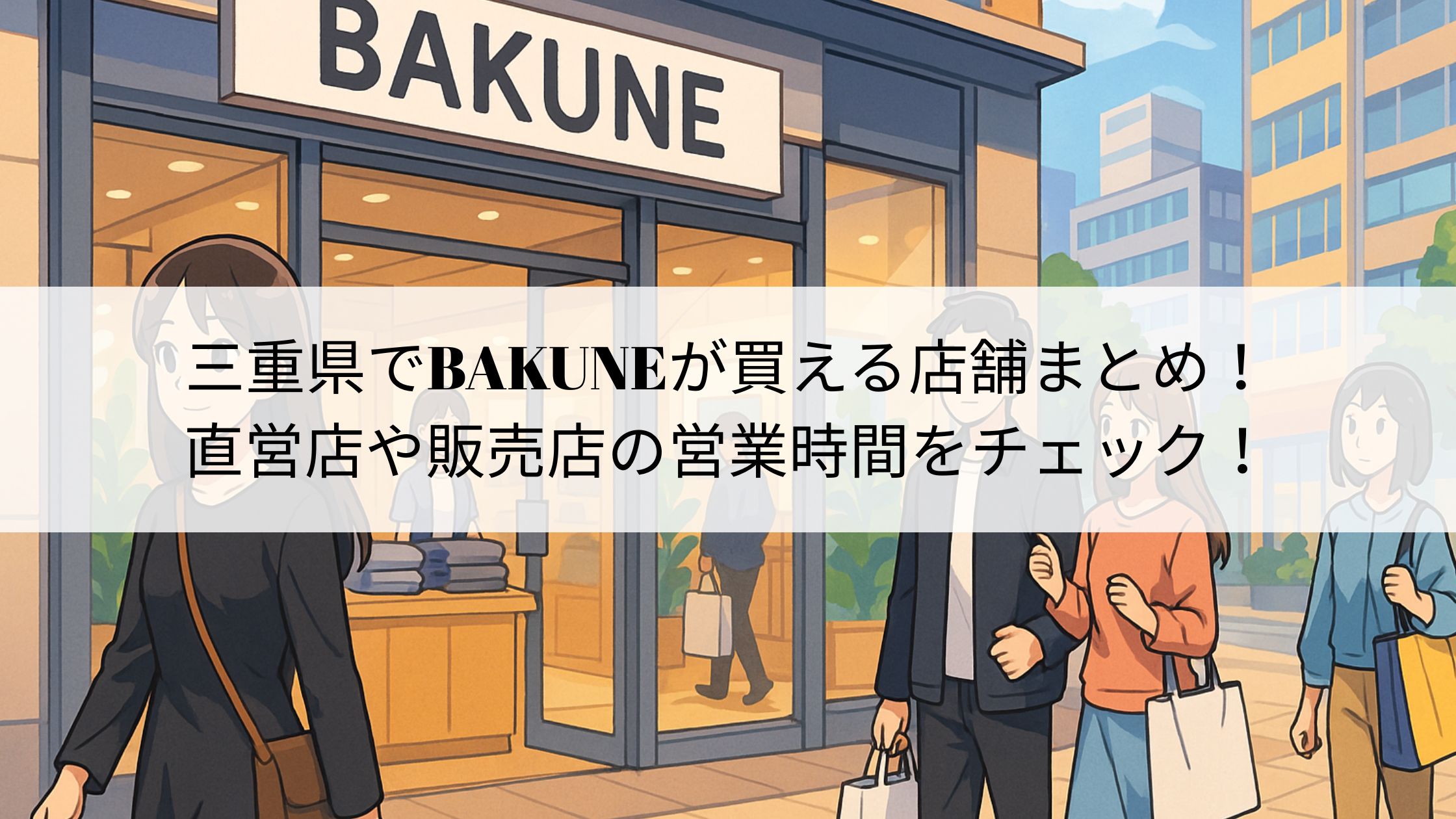 三重県でBAKUNEが買える店舗まとめ！直営店や販売店の営業時間をチェック！