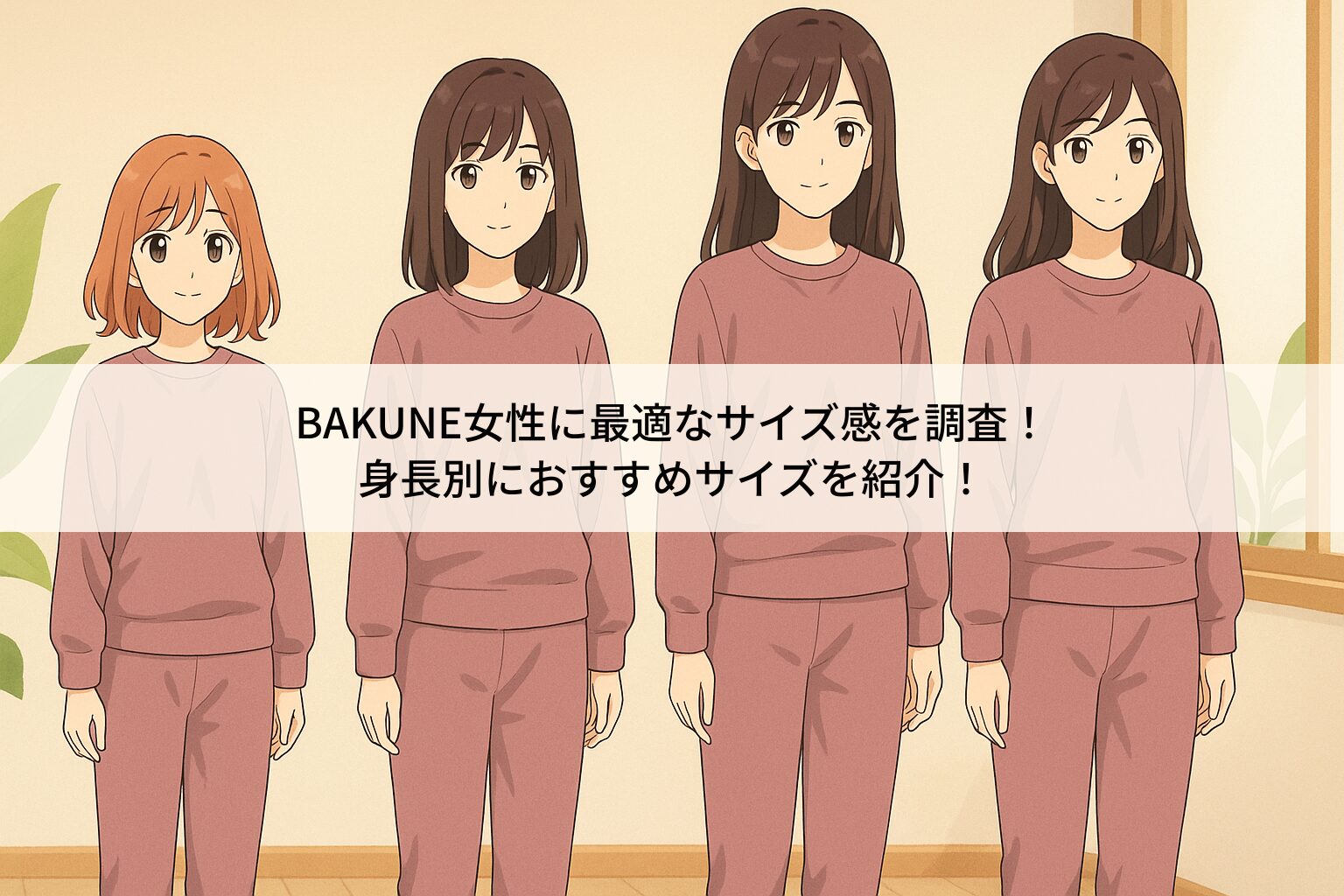 BAKUNE女性に最適なサイズ感を調査！身長別におすすめサイズを紹介！